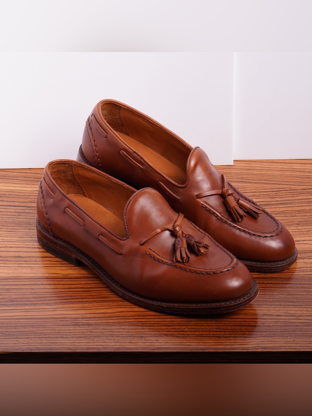 J. Crew Brown leather ludlow tassel loafers